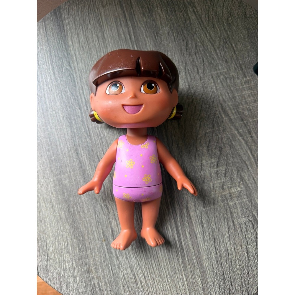 Mattel Dora The Explorer 2002 Bath Time Splash Doll 8" Vintage Toy Y2K